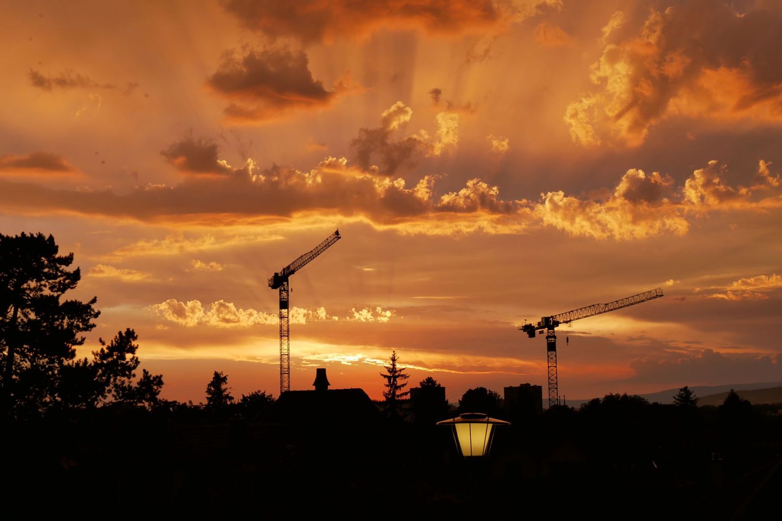 Summertime sunset in Bern after a thunderstorm Summertime sunset in Bern after a thunderstorm