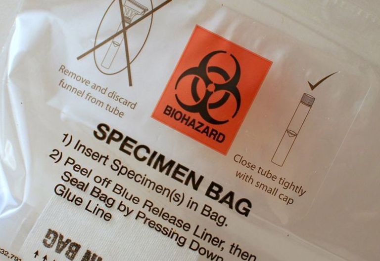 Specimen bag for biological sample. Specimen bag for biological sample.