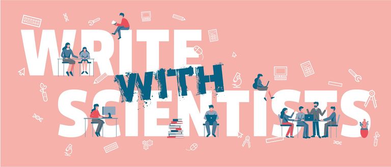 WRITE with SCIENTISTS logo WRITE with SCIENTISTS logo