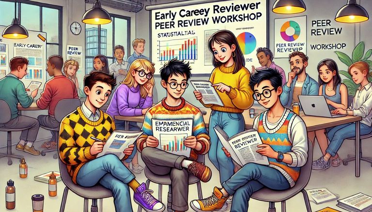 Generated with DALLE - young researchers attending a peer review workshop Generated with DALLE - young researchers attending a peer review workshop