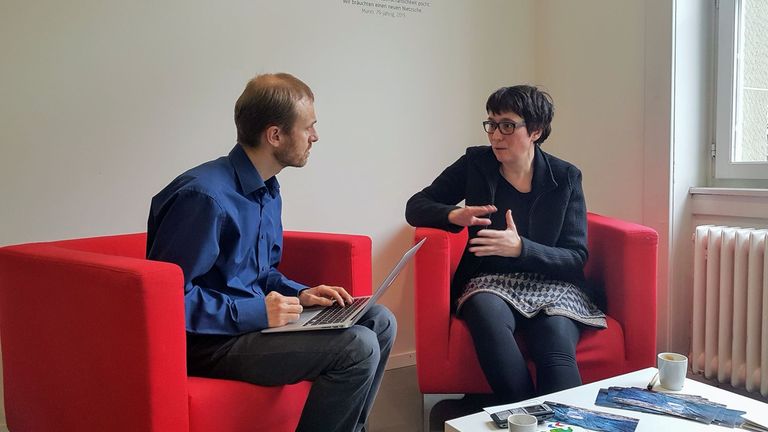 Eva Spehn im Gespräch mit Marcel Falk Eva Spehn im Gespräch mit Marcel Falk