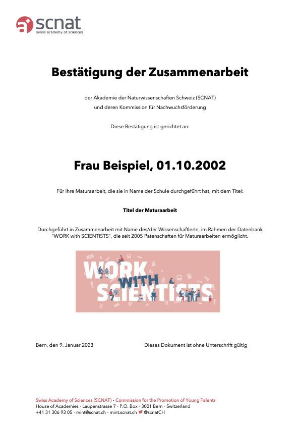 Bestätigung Bestätigung