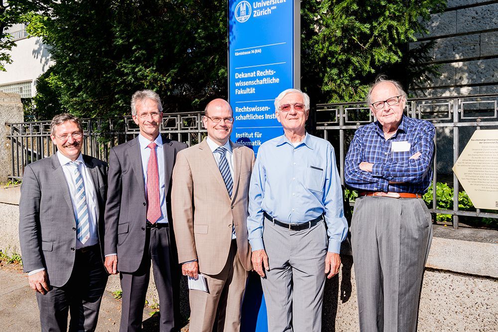 M. Hengartner, C. Bochet, K. Gademann, D. Seebach & A. Eschenmoser (Chemical Landmark 2016) M. Hengartner, C. Bochet, K. Gademann, D. Seebach & A. Eschenmoser (Chemical Landmark 2016)