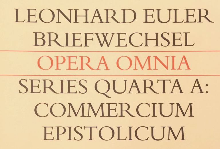 Leonhard Eulers Opera Omnia Leonhard Eulers Opera Omnia