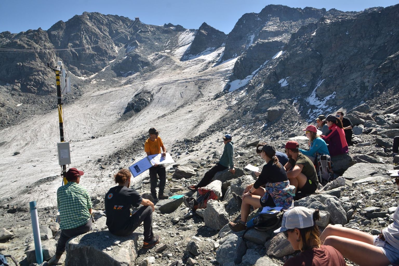 Sur le site PERMOS du Col des Gentianes Sur le site PERMOS du Col des Gentianes