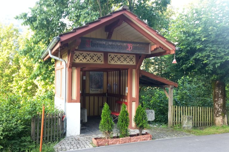 Brunnehüsi mit Quellfassungsstein Brunnehüsi mit Quellfassungsstein