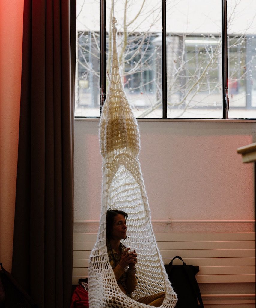 Sustainability Science Forum 2022: Art installation "Chrysalis" by Sonja Schenkel, Storytex Sustainability Science Forum 2022: Art installation "Chrysalis" by Sonja Schenkel, Storytex