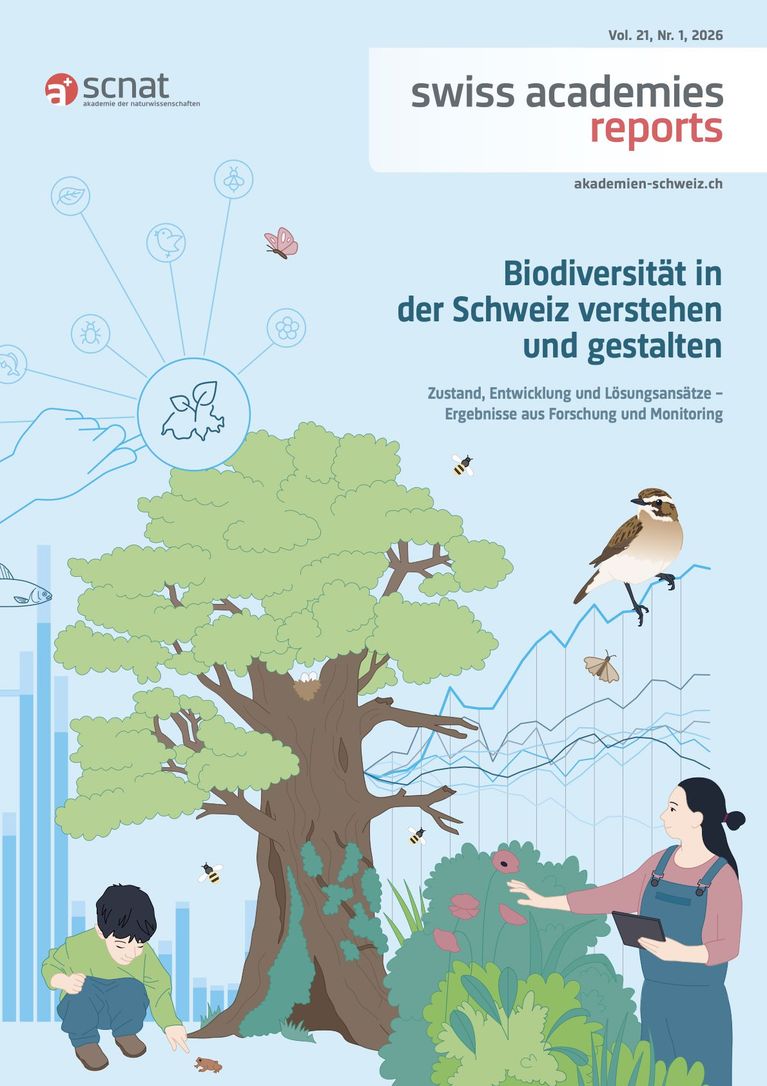 Cover Bericht «Biodiversität in der Schweiz verstehen und gestalten» Cover Bericht «Biodiversität in der Schweiz verstehen und gestalten»
