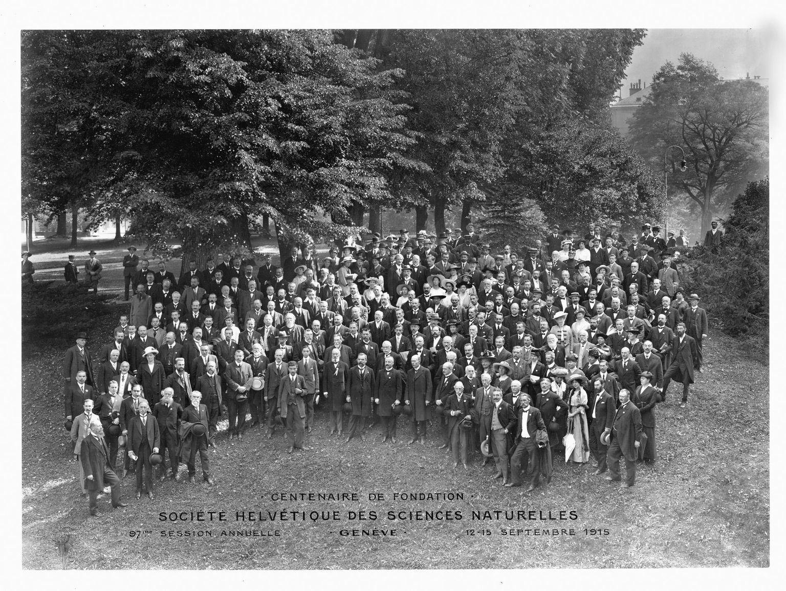 100 Jahre Naturforschende Gesellschaft: Gruppenbild vom Jubiläum 1915 100 Jahre Naturforschende Gesellschaft: Gruppenbild vom Jubiläum 1915